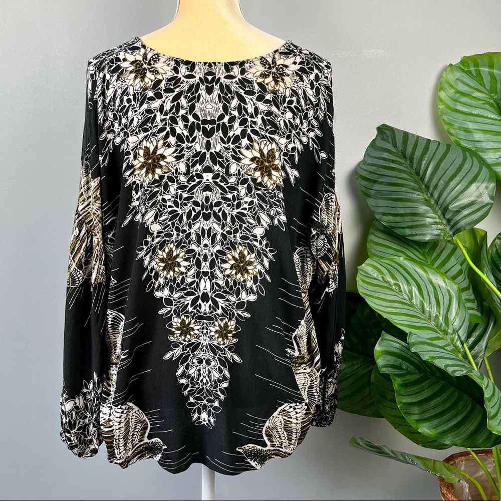 Free People “Birds of a feather” Floral Blouse - Picture 4 of 15